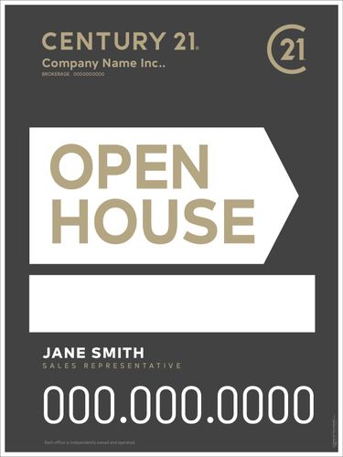 Century 21 Sandwich Board Black - 18x24 w/Marker Panel