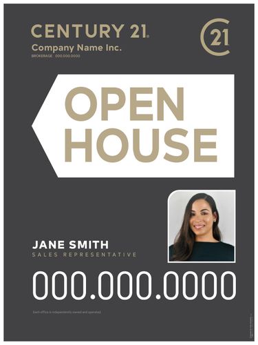 Century 21 Sandwich Board Black - 18x24 w/Photo