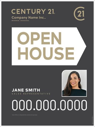 Century 21 Sandwich Board Black - 18x24 w/Photo