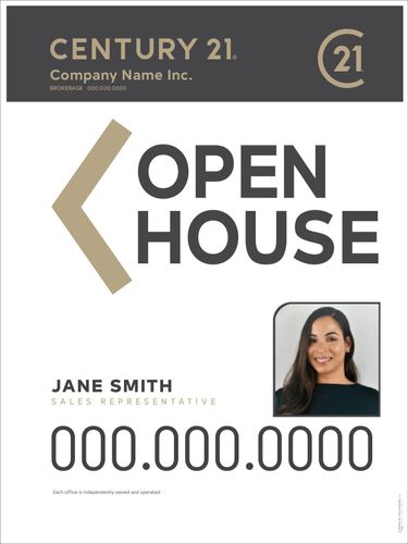 Century 21 Sandwich Board White - 18x24 w/Photo