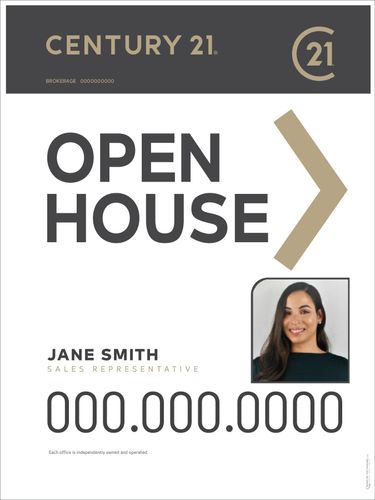 Century 21 Sandwich Board White - 18x24 w/Photo