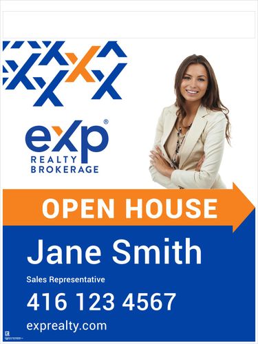 eXp Sandwich Board Style 2 - 24x32 w/Photo & Marker Panel