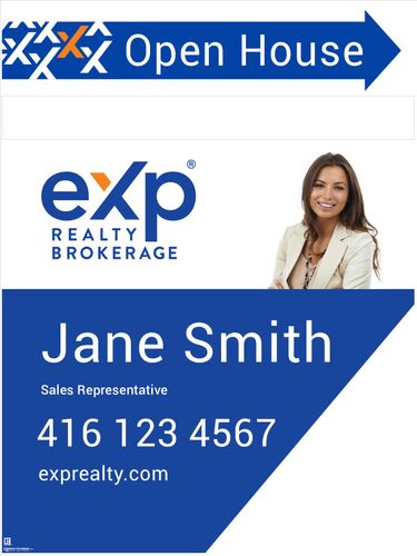 eXp Sandwich Board Style 1 - 24x32 w/Photo & Marker Panel