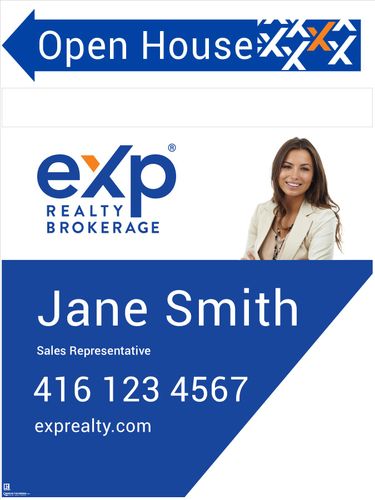 eXp Sandwich Board Style 1 - 24x32 w/Photo & Marker Panel