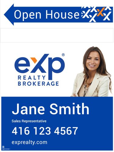 eXp Sandwich Board Style 3 - 24x32 w/Photo & Marker Panel