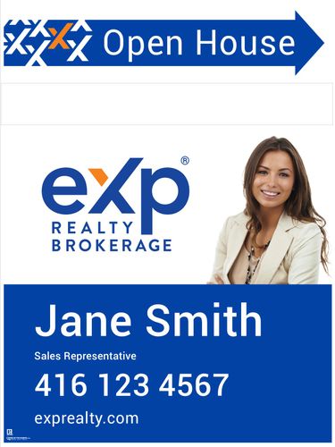 eXp Sandwich Board Style 3 - 24x32 w/Photo & Marker Panel