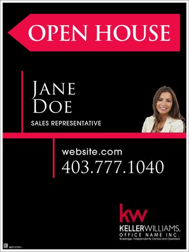 KW - Sandwich Board - Black w/Photo - 18x24