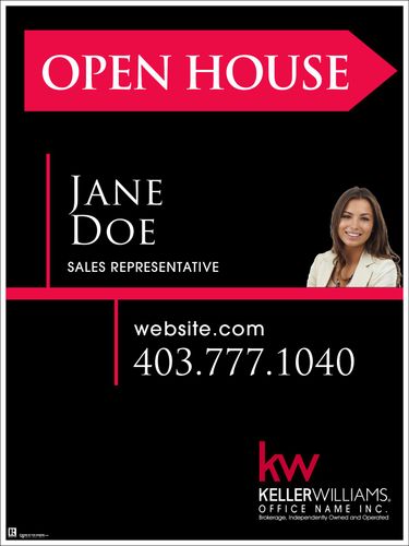 KW - Sandwich Board - Black w/Photo - 18x24