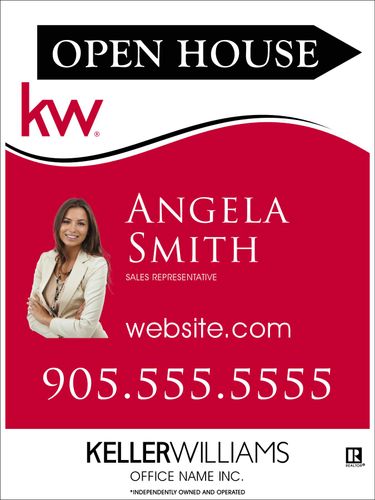 KW - Sandwich Board - Red Wave w/Photo - 18x24