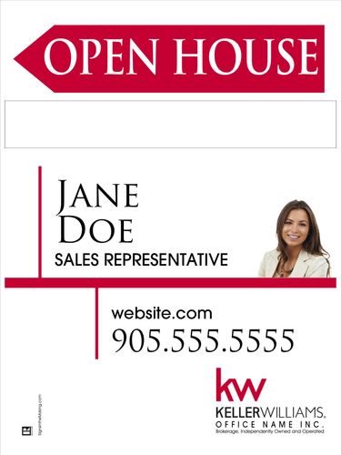 KW - Sandwich Board - Black - 24x32 w/Marker Panel with Photo