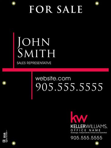 KW - For Sale Sign - Black - 24x32
