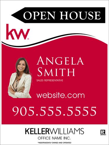 KW - Sandwich Board - Red Wave w/Photo - 24x32