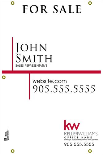 KW - For Sale Sign - White - 24x36