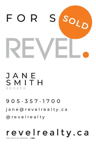 REVEL Realty SOLD Bubble Sign - 24x36 - White Standard