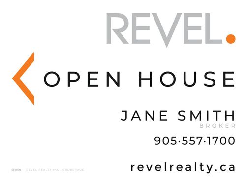 REVEL Realty Open House Inserts - 24x18 - White