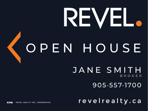 REVEL Realty Open House Inserts - 24x18 - Dark Blue