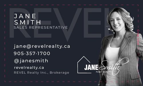 Revel Realty - Business Card - Dark Blue Front