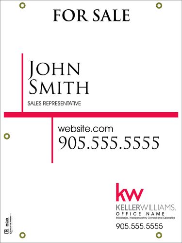 KW - For Sale Sign - White - 24x32