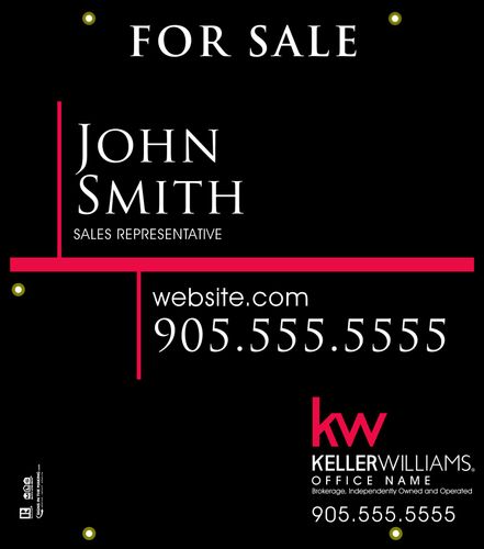 KW - For Sale Sign - Black - 30x34