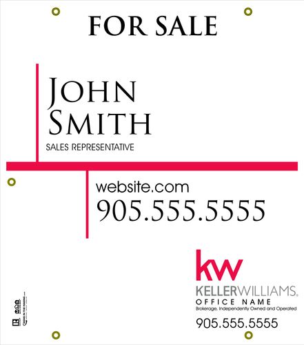 KW - For Sale Sign - White - 30x34
