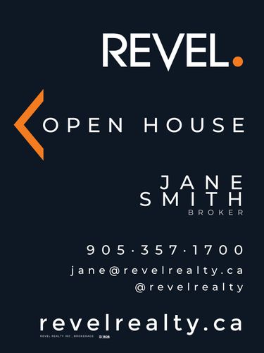 REVEL Realty Sandwich Board - 18x24 - Dark Blue Standard