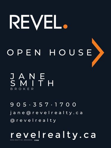 REVEL Realty Sandwich Board - 18x24 - Dark Blue Standard
