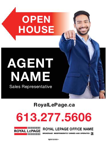 Royal LePage - Sandwich Board - 18x24 - Black Band with Photo