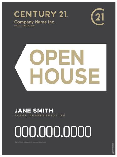 Century 21 Sandwich Board Black - 24x32