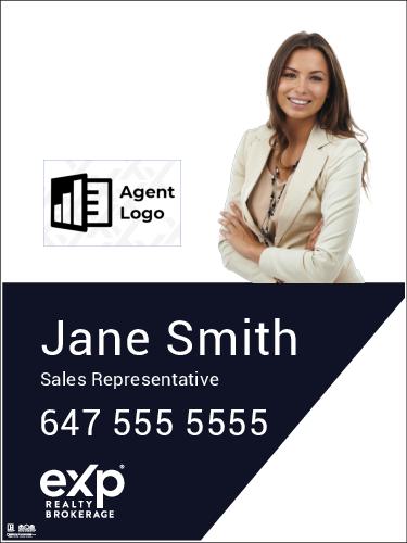 eXp Realty - For Sale -  24x32 - Style 1 NAVY with Photo