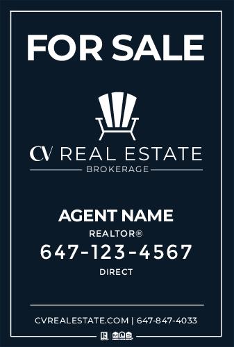 CV Real Estate For Sale Sign - COTTAGE - 24x36