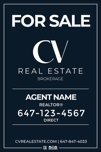 CV Real Estate For Sale Sign - STANDARD - 24x36