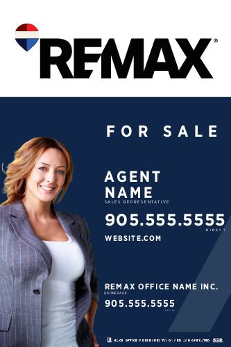 REMAX® - For Sale Sign - 24x36 w/Photo Navy