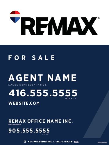 REMAX® - For Sale Sign - 32x36 Navy