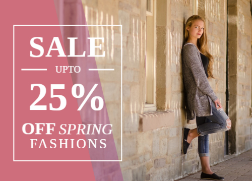 Save on Spring Fashions - Single Sided