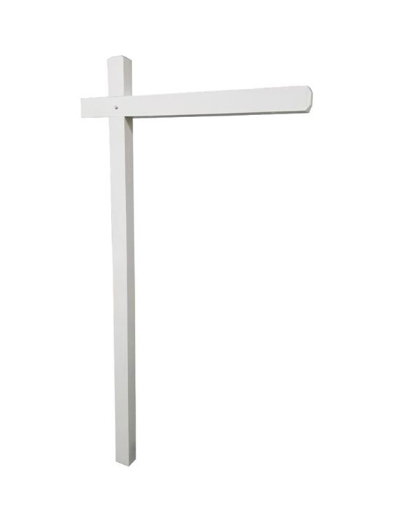 Aluminum Sign Post - White - HS