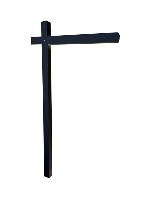 Aluminum Sign Post - Midnight Black