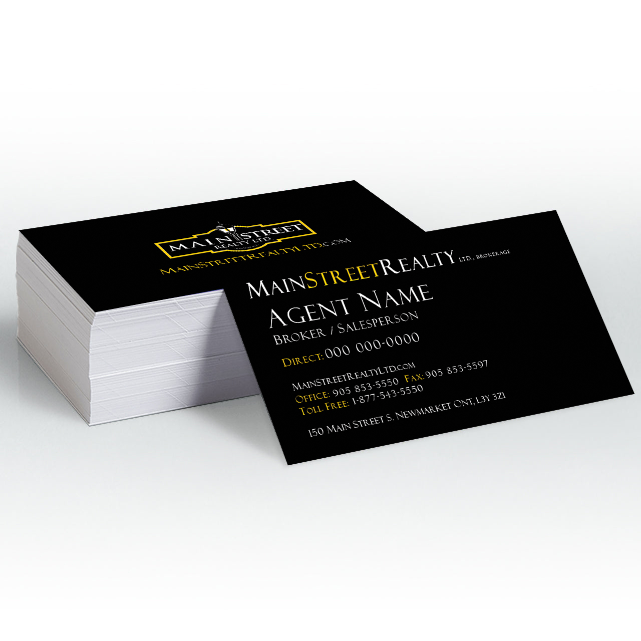 Main Street Realty Business Cards