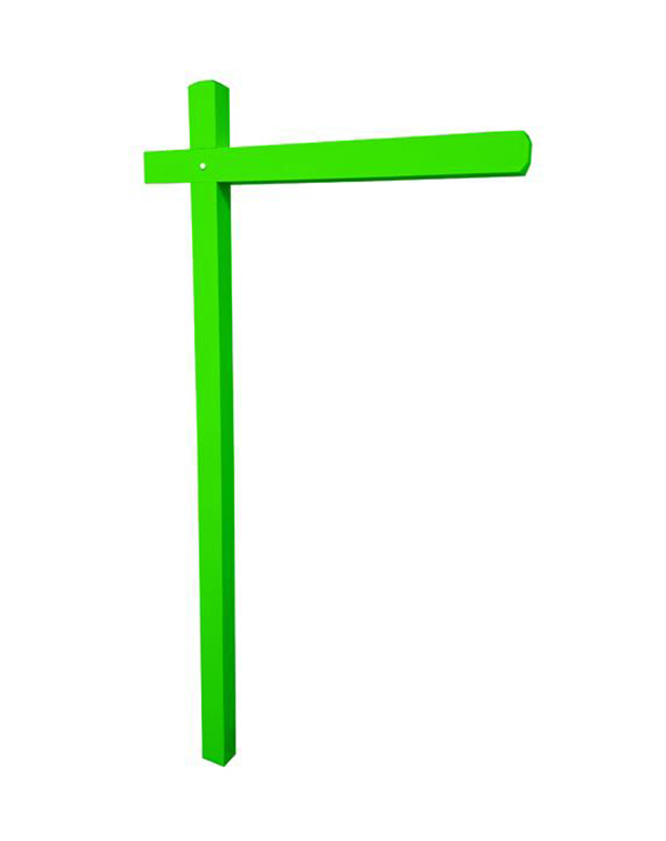 Aluminum Sign Post - Fluorescent Green