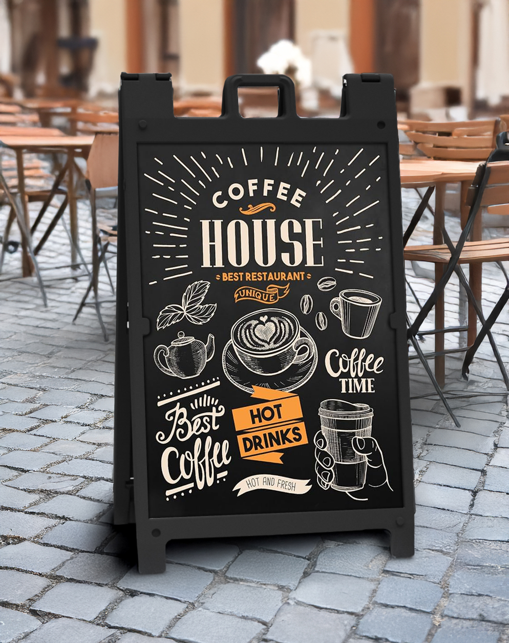 Deluxe - Quick-Change PVC A-Frame ™ & Print Combo 2