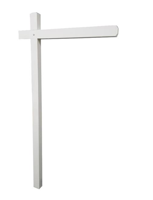 Aluminum Sign Post - White - HS 1