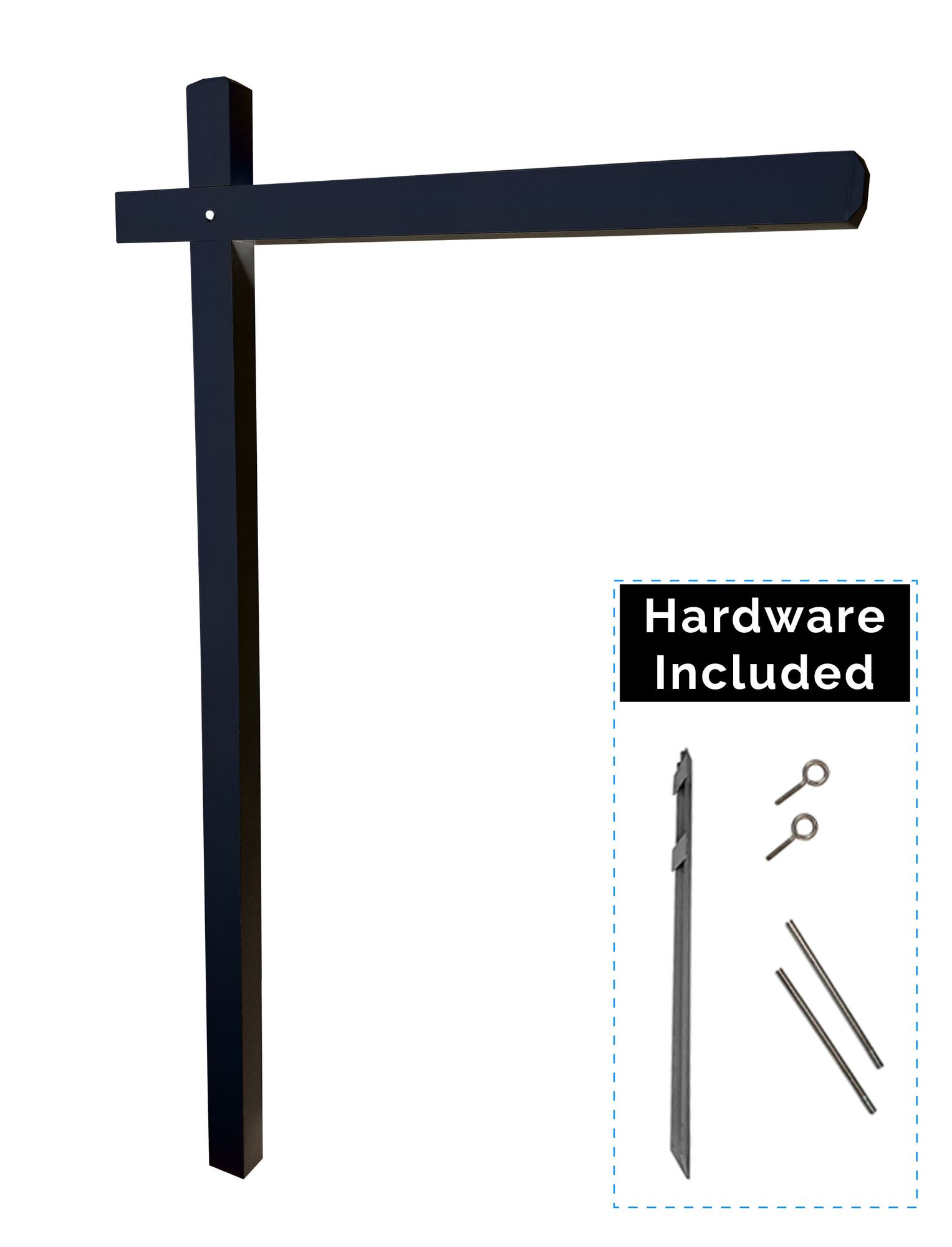 Aluminum Sign Post - Midnight Black 1