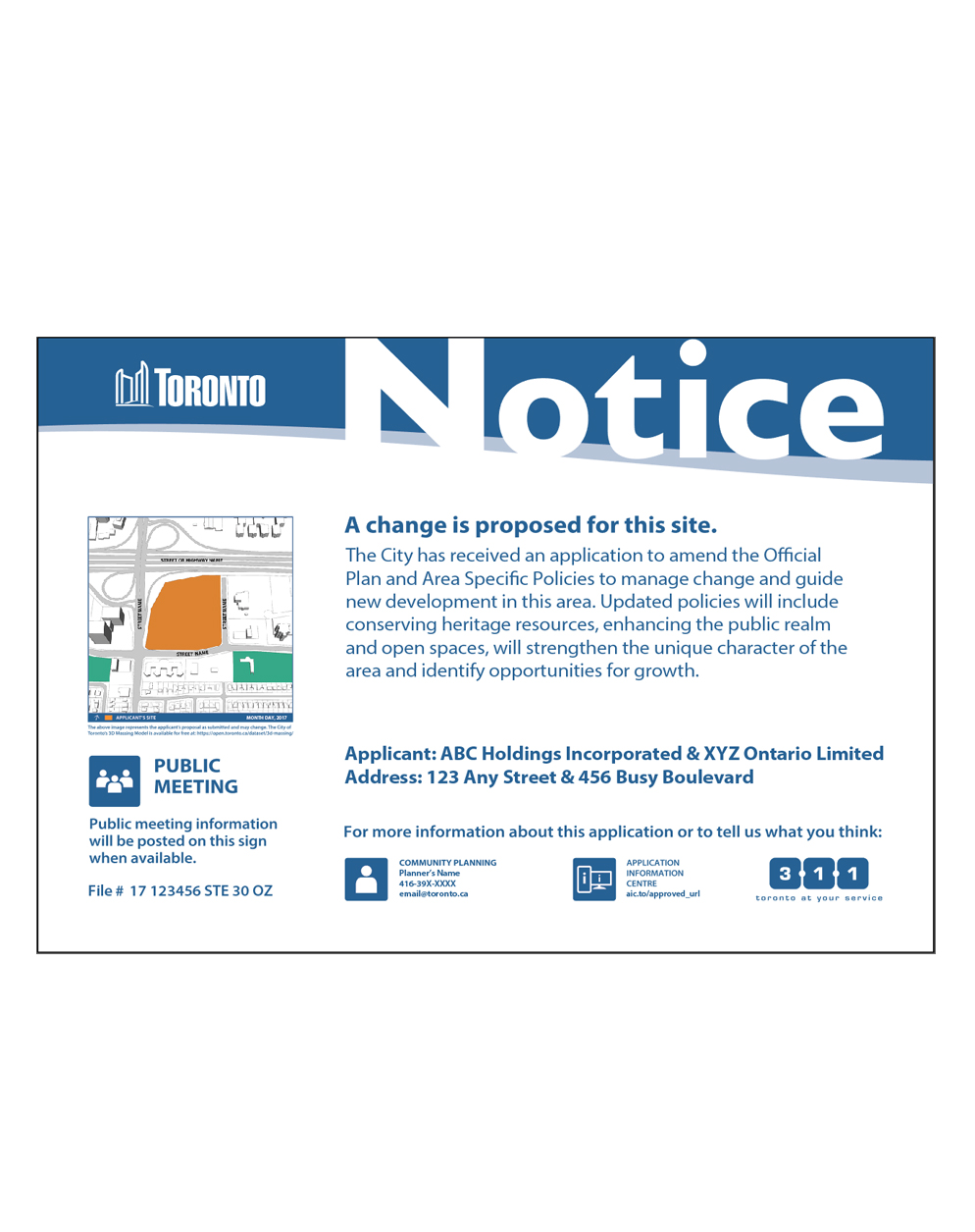 Notice Sign - City of Toronto + In-ground Installation 2