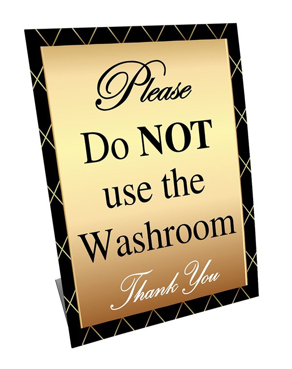 Standup - Please Do NOT use the Washroom, Gold 1
