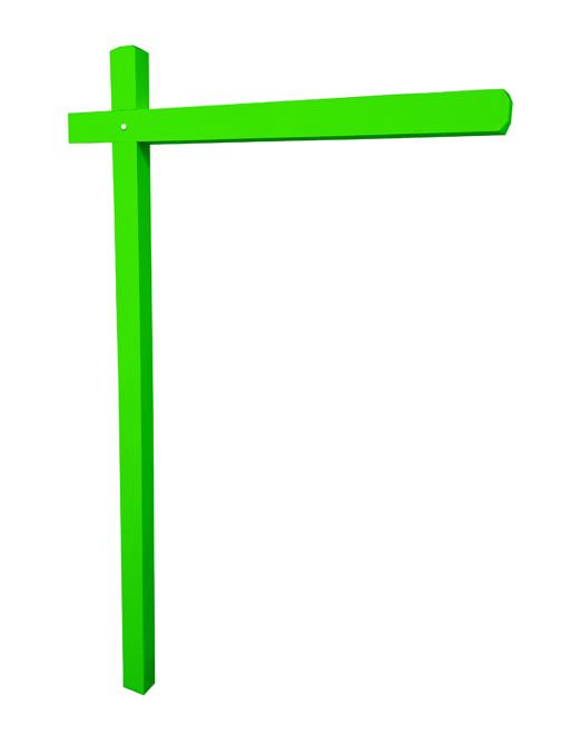 Aluminum Sign Post - Fluorescent Green 3