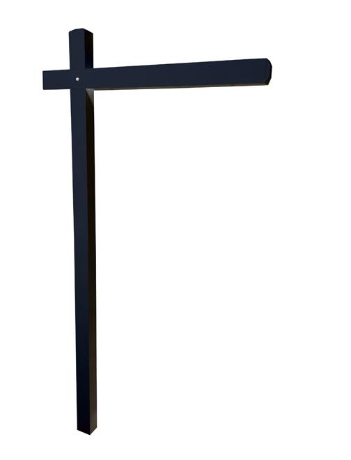 Aluminum Sign Post - Midnight Black 2