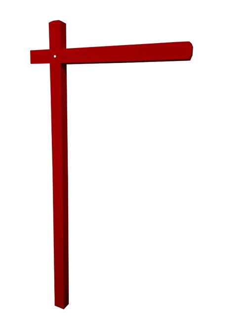 Aluminum Sign Post - Venetian Red 1