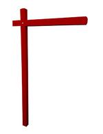 Aluminum Sign Post - Venetian Red 2