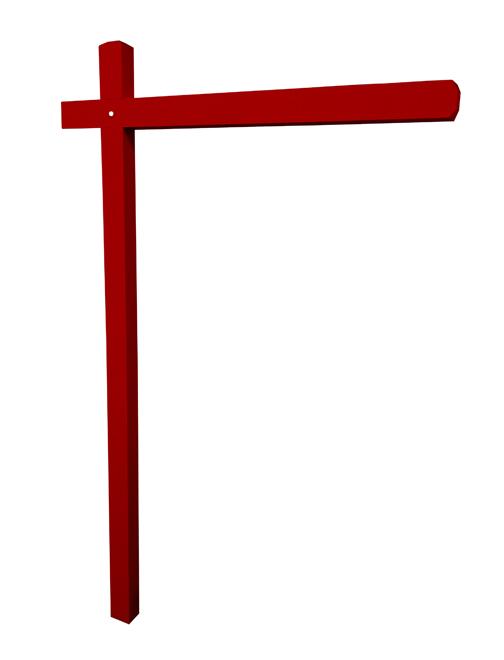 Aluminum Sign Post - Venetian Red 3