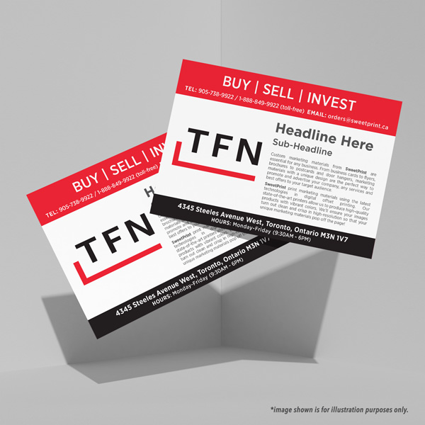 Postcards (single sided) https://d241k1re3tsyhu.cloudfront.net/sweetprin/images/product/TFN-PC40.jpg