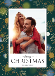 Merry Christmas - Green Floral